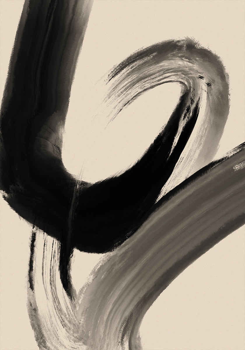 Brushstroke Whirl Plakat - Posterbox