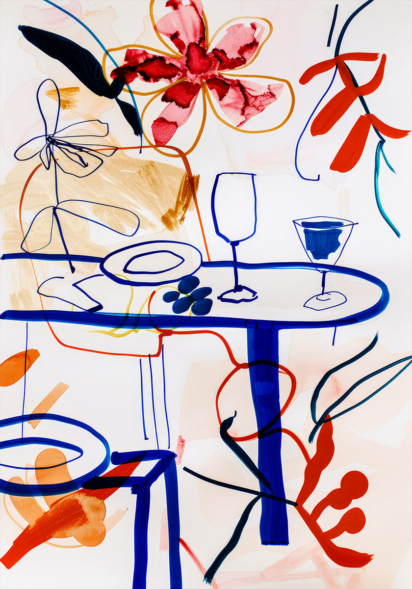 Vibrant Table Scene - Posterbox