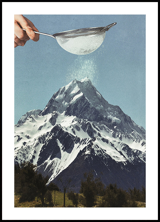 Sifted Summit - Snow Sugar on Mountain Peak Plakat - Posterbox