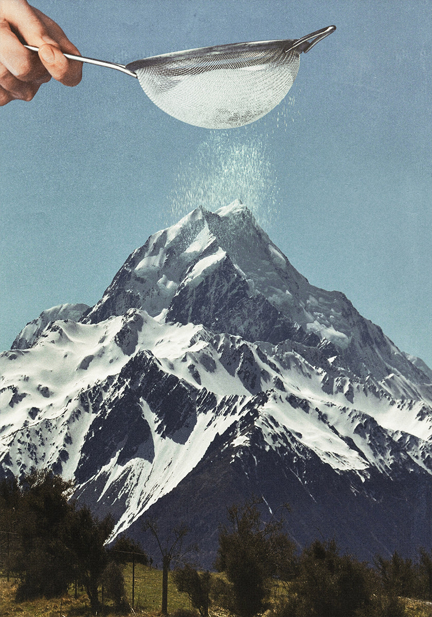 Sifted Summit - Snow Sugar on Mountain Peak Plakat - Posterbox