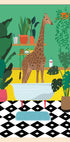 Giraffe Bathtime - Posterbox